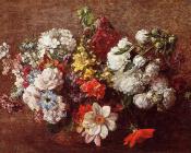 Bouquet of Flowers - 亨利·方丹·拉图尔